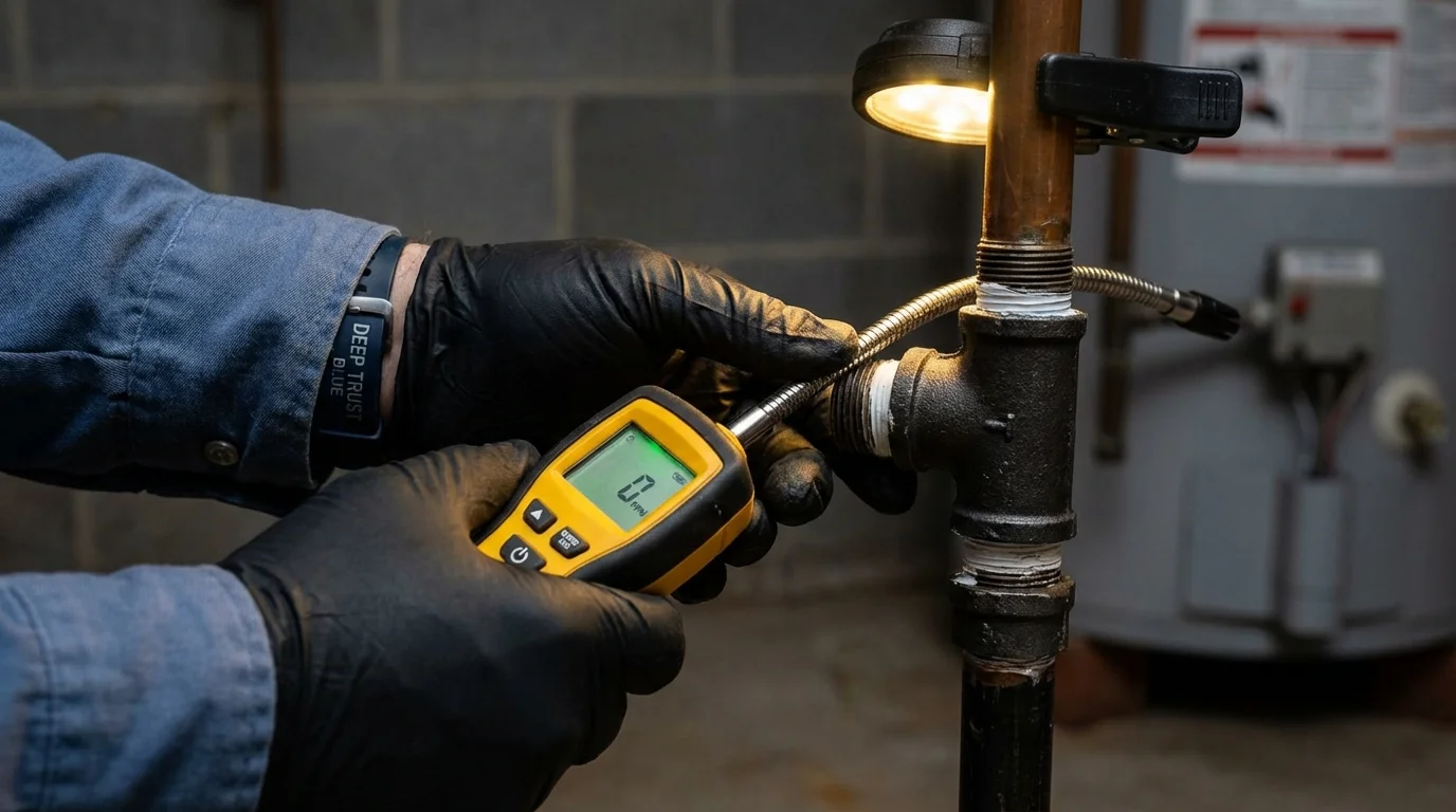 Gas leak detection with electronic sniffer by Johns Plumbing LLC in Fountain Inn